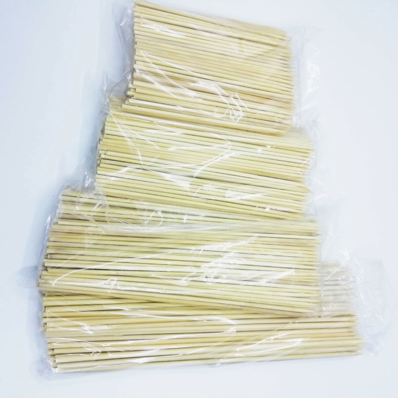 Bețe de bambus groase, de unică folosință pentru grătar; bețe robuste din bambus pentru grătar, Mala Tang și bețe cu fructe de hawthorn caramelizate.