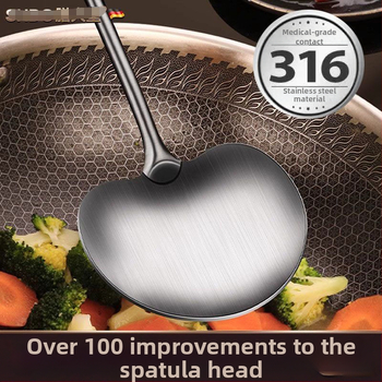 Spatula integrată din oțel inoxidabil 316, groasă și lungă, pentru ciuperci – spatulă de gătit, din oțel integral, de calitate alimentară