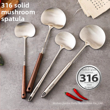 Spatula integrată din oțel inoxidabil 316, groasă și lungă, pentru ciuperci – spatulă de gătit, din oțel integral, de calitate alimentară
