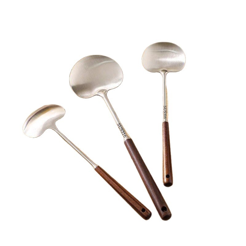 Spatula integrată din oțel inoxidabil 316, groasă și lungă, pentru ciuperci – spatulă de gătit, din oțel integral, de calitate alimentară