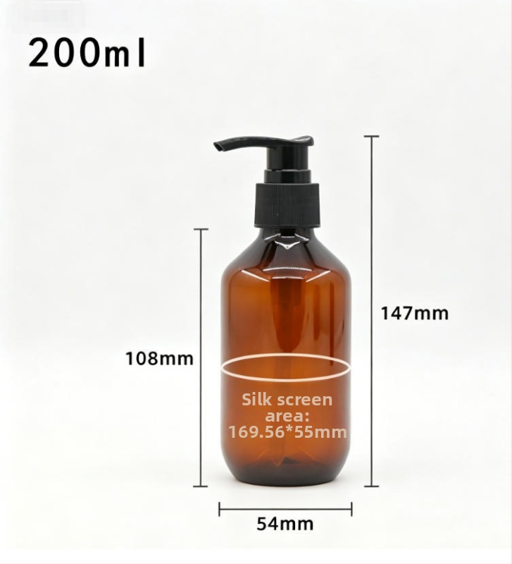 Sticlă de șampon din PET cu acoperire electroplată, recipient dozator pentru loțiune, 200/250/300/500 ml
