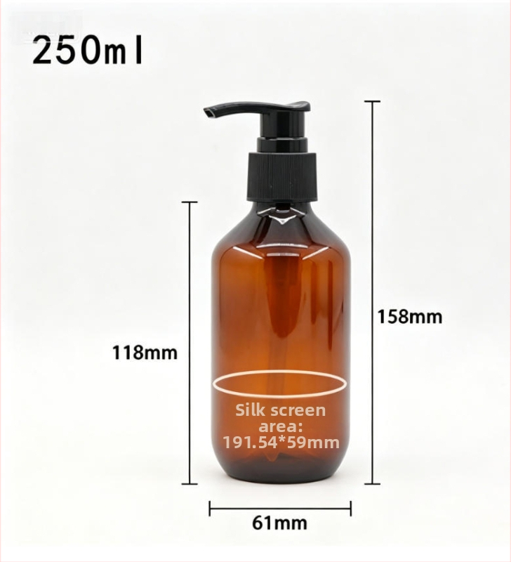Sticlă de șampon din PET cu acoperire electroplată, recipient dozator pentru loțiune, 200/250/300/500 ml