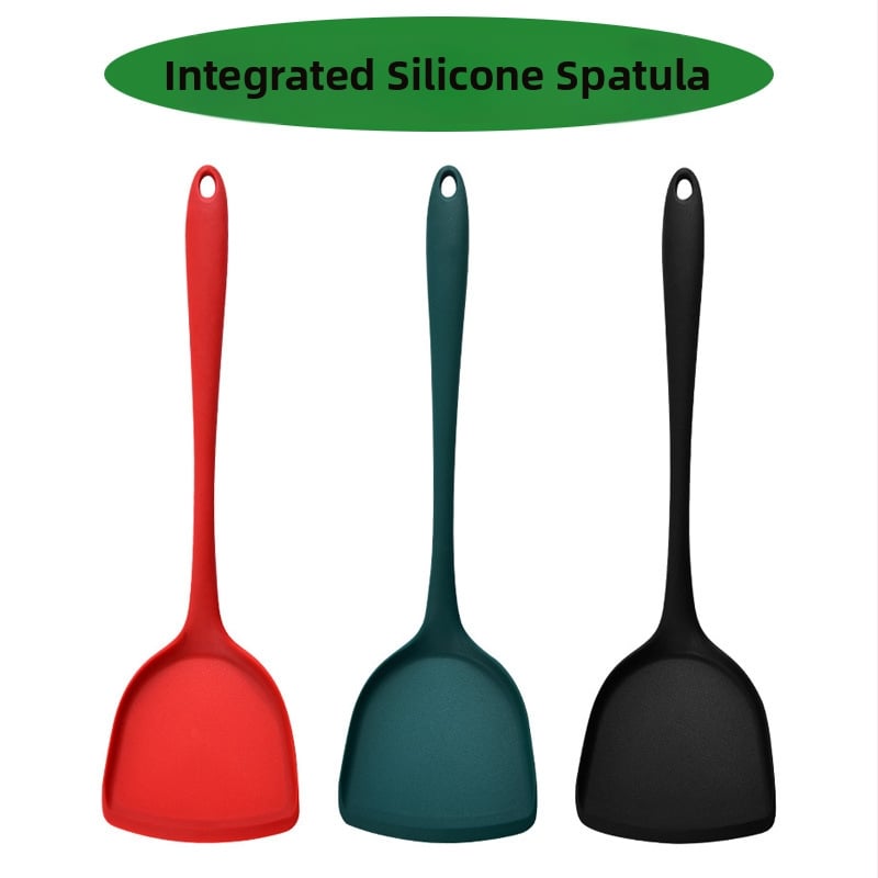 Spatulă din silicon, monobloc pentru gătit, antiaderentă, rezistentă la temperatură, ustensile de bucătărie