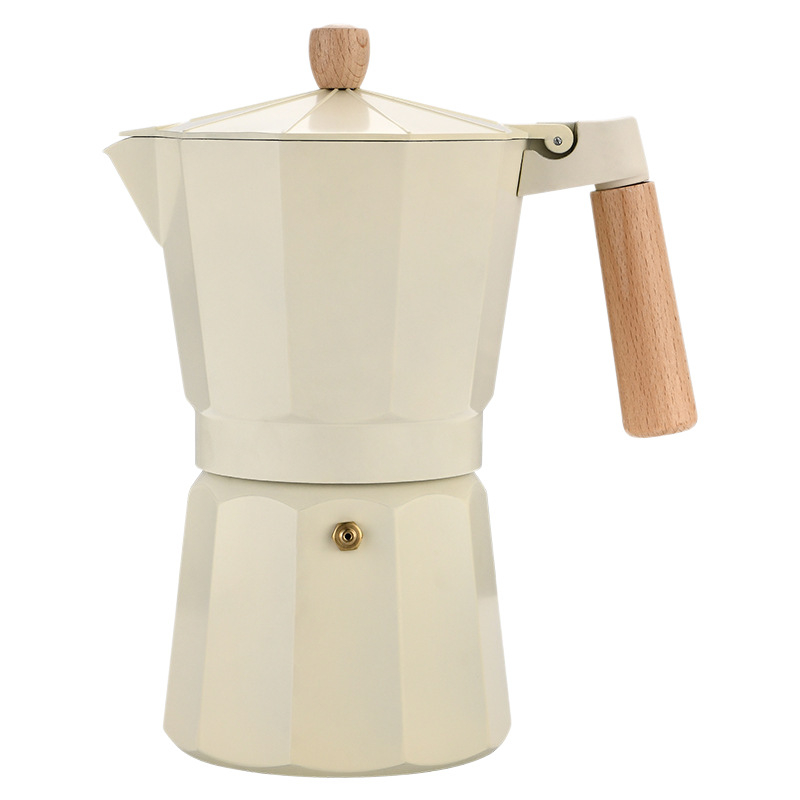 Moka octagonal în stil italian, îngroșată, pentru uz casnic, cafea preparată manual, cu posibilitatea de logo