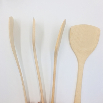 Spatula mare din lemn de fag, mâner lung, ustensile de bucătărie din lemn