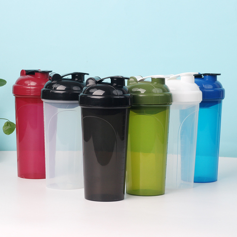 Cupă shaker din plastic, 700 ml, capacitate mare pentru sport și fitness, pentru milkshake și pudră proteică