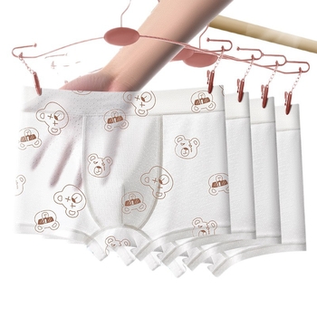 Lenjerie intimă pentru copii, pentru băieți, din material tip ice-silk cu plasă, vară, subțire și ușoară