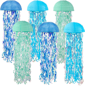 Felinar semicerc colorat în formă de meduză pentru decor