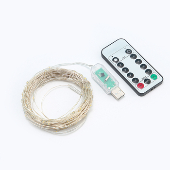 Șir de lumini LED cu sârmă de cupru, alimentare solară, control USB de la distanță, 8 moduri, pentru Crăciun, nunți, petreceri și decor de curte