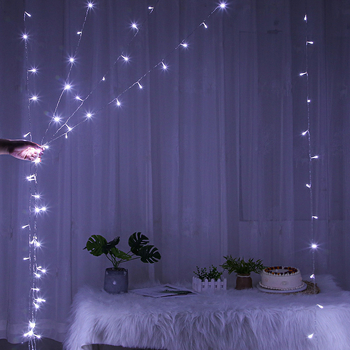 Lumină perdea LED 3×3 m, 300 LED-uri, telecomandă, alimentare la priză, interior/exterior, decor de Crăciun