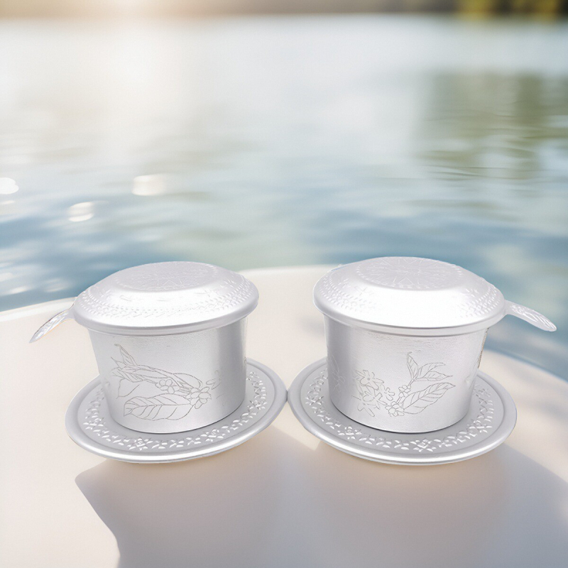 Cană din aluminiu pentru cafea drip, preparare manuală, portabilă pentru exterior și muncă
