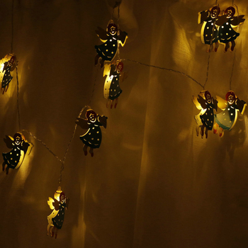 Lumini LED în formă de Înger, perdea de lumini pentru decor interior, decorațiuni de Crăciun