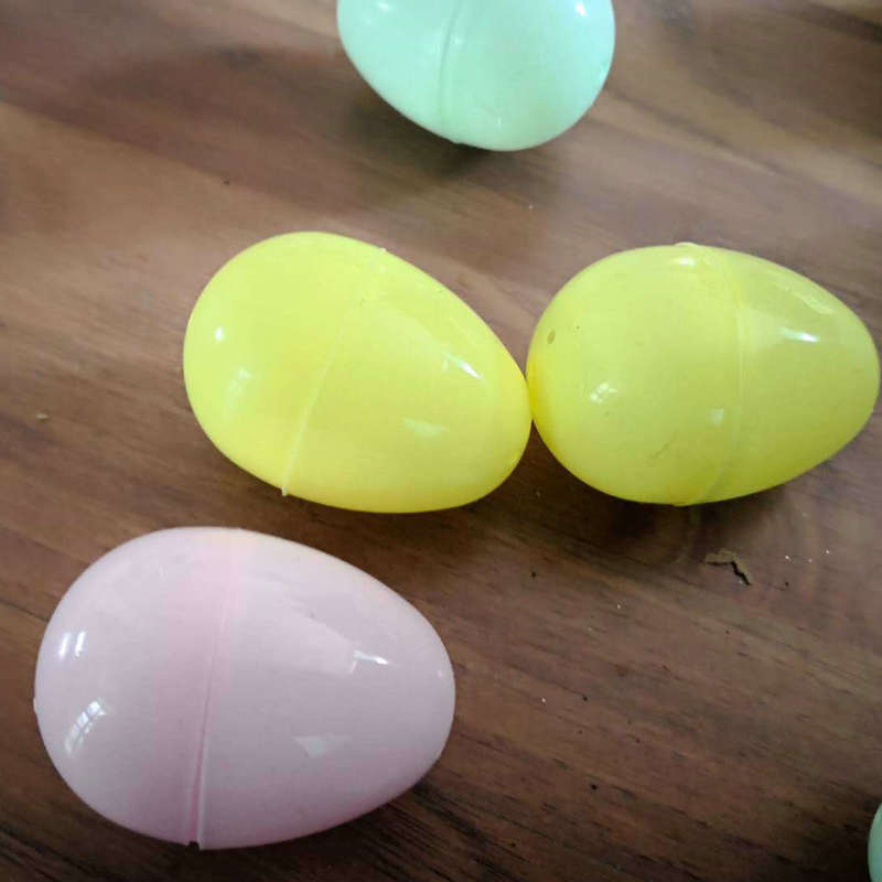 Ouă de Paște din plastic imitativ, ouă decorative ce se pot deschide, ouă aurii lucioase placate galvanic