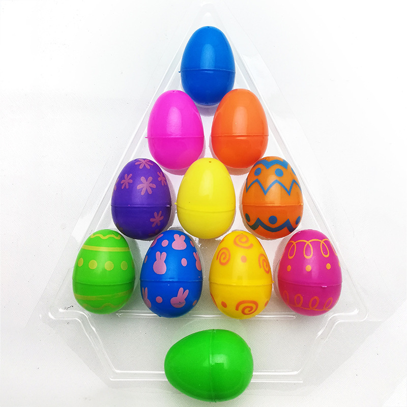 Ouă de Paște din plastic imitativ, ouă decorative ce se pot deschide, ouă aurii lucioase placate galvanic