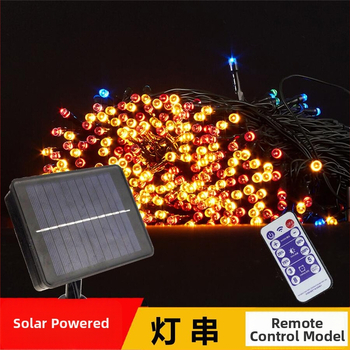 Şir LED solar pentru exterior, 100 diode, IP44, 1×2 m, efect flash, decor exterior de Crăciun, cer înstelat