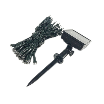 Şir LED solar pentru exterior, 100 diode, IP44, 1×2 m, efect flash, decor exterior de Crăciun, cer înstelat