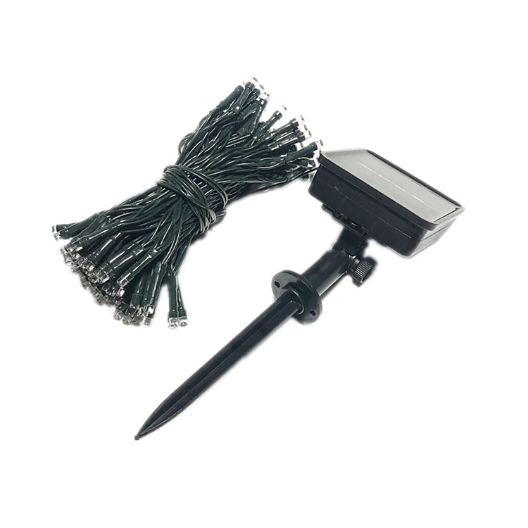 Şir LED solar pentru exterior, 100 diode, IP44, 1×2 m, efect flash, decor exterior de Crăciun, cer înstelat