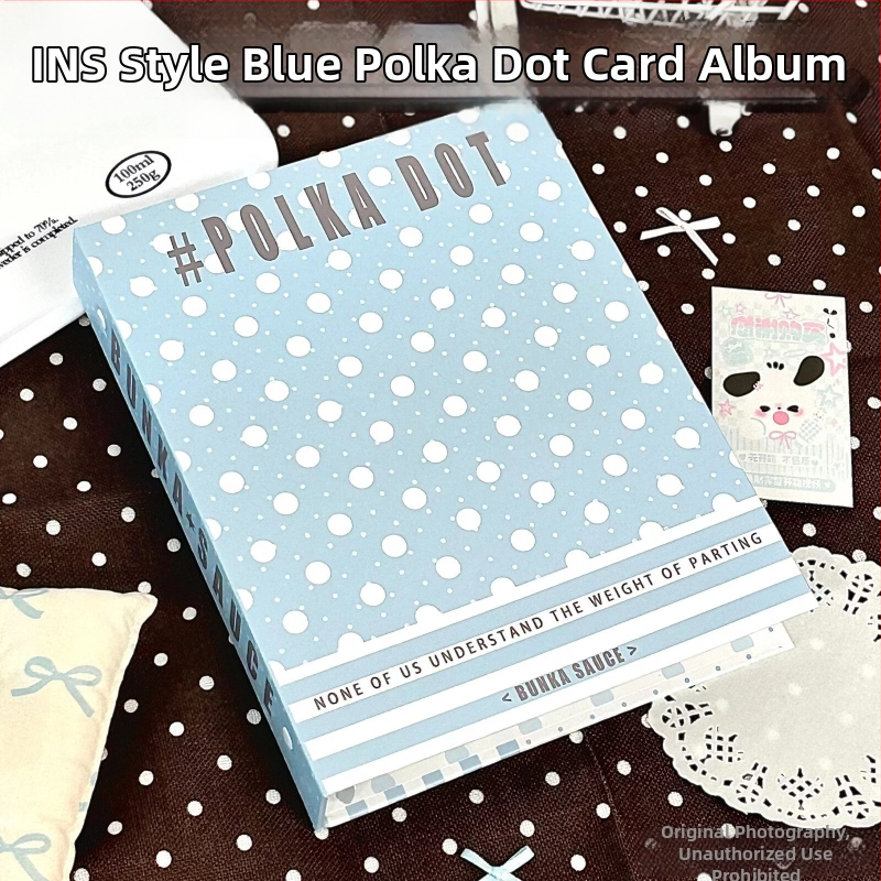 Colecție de albume foto A5 cu patru compartimente, design minimalist cu buline, pentru carduri idol de 3 inch