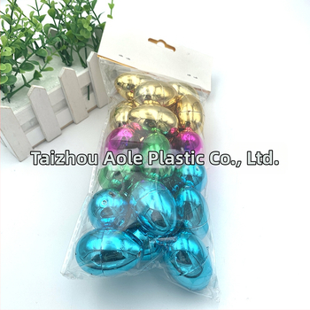 Ou de Paște placat electrochimic, plastic, 4 cm, ou decorativ