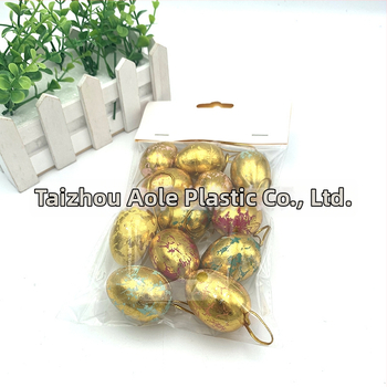 Ou de Paște placat electrochimic, plastic, 4 cm, ou decorativ