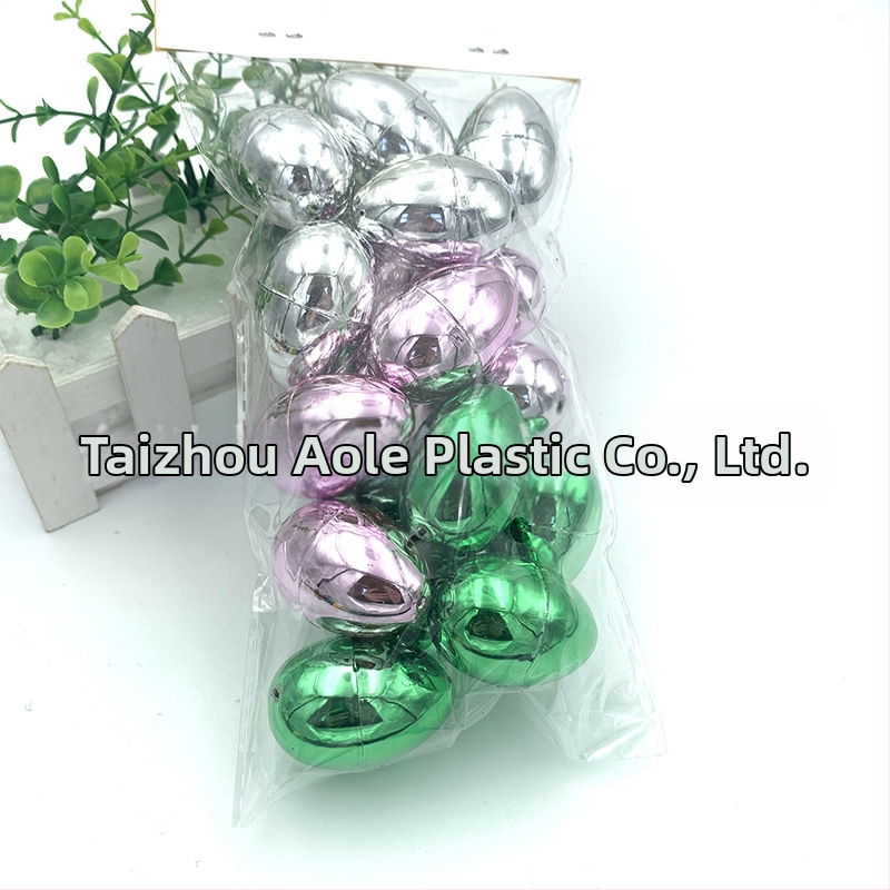 Ou de Paște placat electrochimic, plastic, 4 cm, ou decorativ