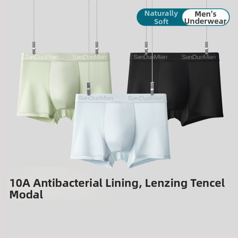 Boxeri pentru bărbați din modal 10A, antibacteriali, mărime mare, respirabili, confortabili