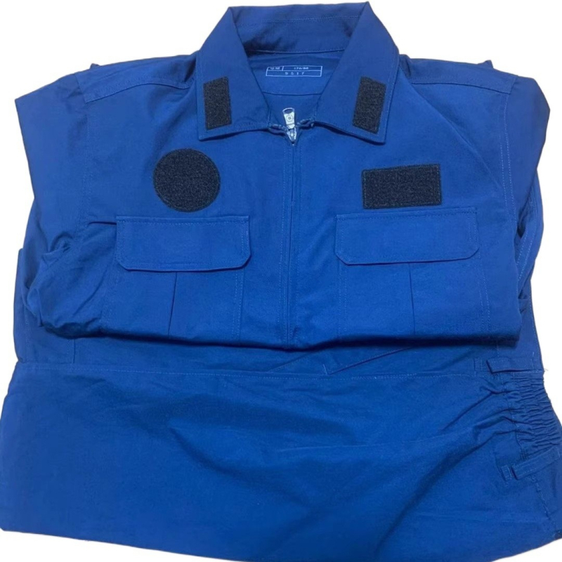 Set de echipament pentru echipajul la sol, bărbați, albastru, anti-static, rezistent la ulei, poliester-cotton.