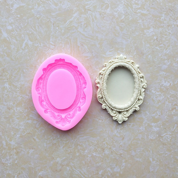 Formă din silicon pentru fondant cu ramă vintage pentru decor de tort