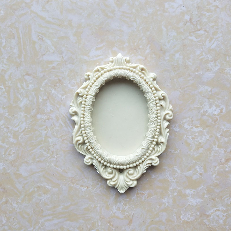 Formă din silicon pentru fondant cu ramă vintage pentru decor de tort