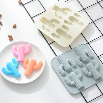 Formă din silicon în formă de cactus deșert, pentru cuburi de gheață, săpun, budincă, prăjitură și ciocolată