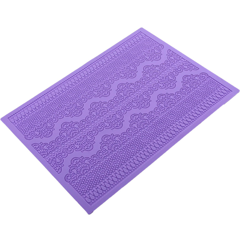 Mată din silicon pentru fondant cu dantelă – decorare torturi