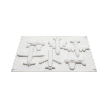 Set de șase forme din silicon, în formă de avion, pentru mousse și decorațiuni de prăjituri cu ciocolată, DIY deserturi franțuzești.