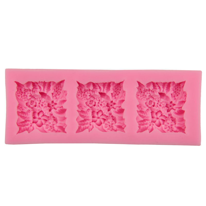 Formă de tort din silicon cu buchet de flori pentru decor DIY fondant și cofetărie, H1697