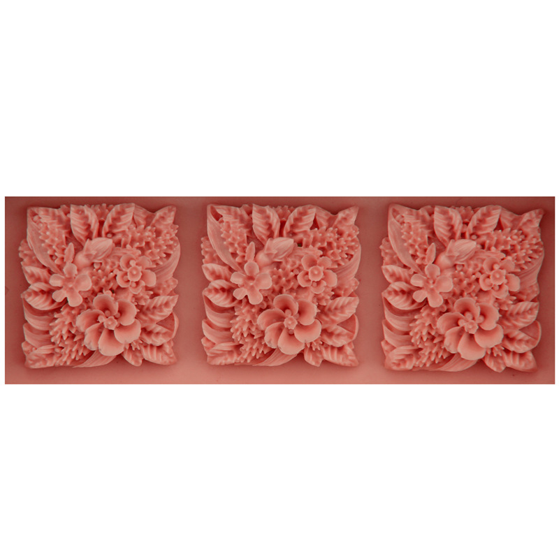 Formă de tort din silicon cu buchet de flori pentru decor DIY fondant și cofetărie, H1697