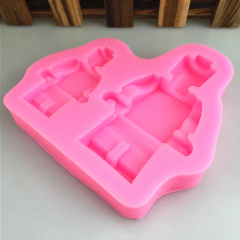 Formă din silicon pentru prăjituri în formă de robot, dimensiuni variate, pentru decorare cu fondant și cofetărie DIY