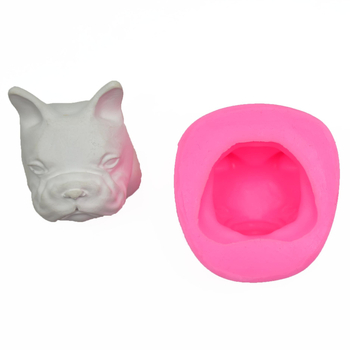 Formă din silicon în formă de bulldog francez pentru prăjituri și ciocolată