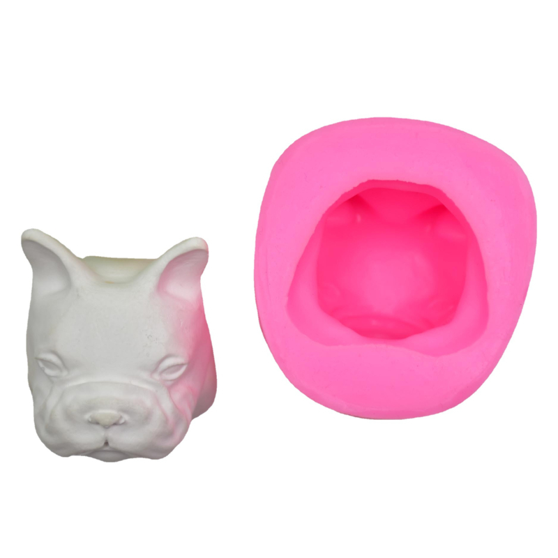 Formă din silicon în formă de bulldog francez pentru prăjituri și ciocolată