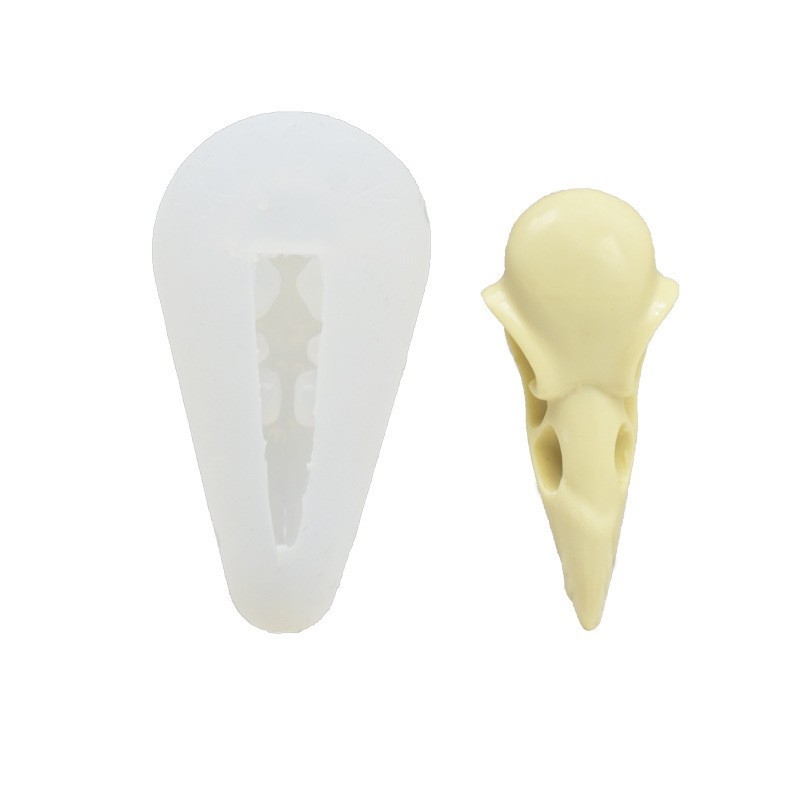Formă din silicon pentru coacere în formă de craniu de corb — pandantiv personalizat, pentru prăjituri, fondant de ciocolată și săpun artizanal aromaterapie