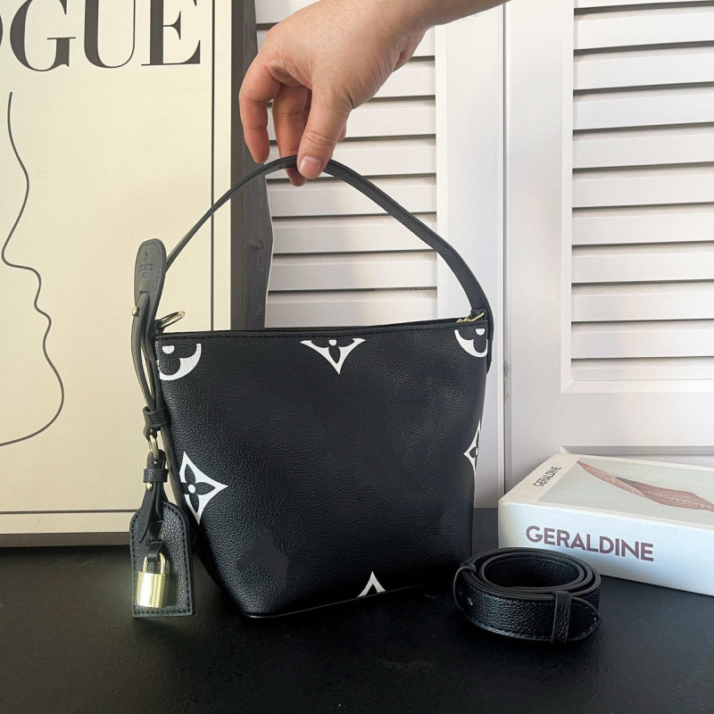 Set de două genți femei, stil coș, cu curea crossbody unică, PU material, primăvara 2025