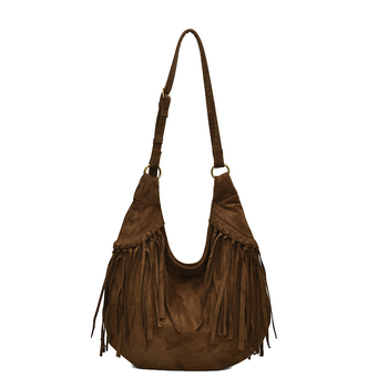 Geantă pentru femei cu ciucuri din piele sintetică, inspirată de stilul american post-apocaliptic, crossbody și tote pentru utilizare zilnică