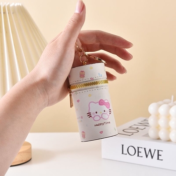 2026 trendi rúzs táska, cilindrikus formájú tároló, aranyos karikatúra-stílusú kiegészítő nőknek