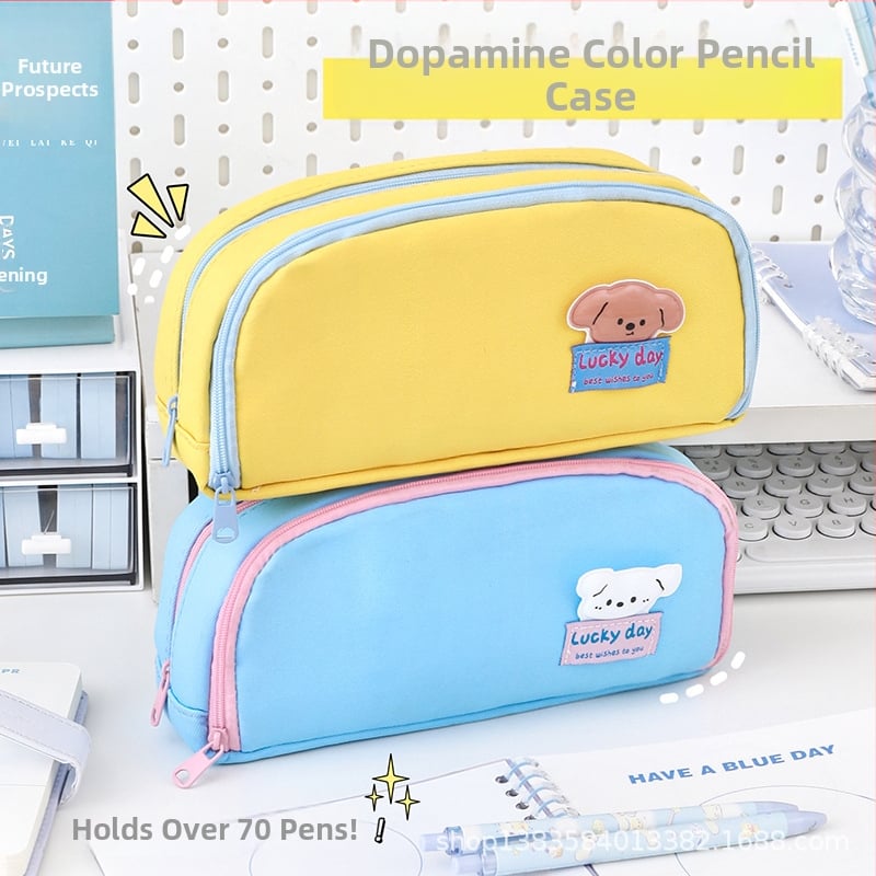 Penar cu capacitate mare pentru eleve de gimnaziu și școala primară, stil japonez minimalist, rechizite Dopamine