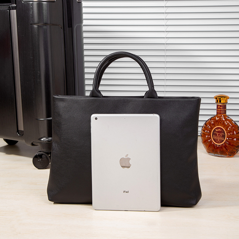 Geantă de bărbați ușoară pentru laptop de 13 inch, capacitate mare, geantă de afaceri din PU