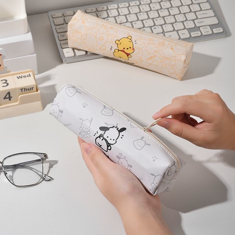 Penar școlar cu design drăguț de desene animate, capacitate mare pentru creioane și rechizite