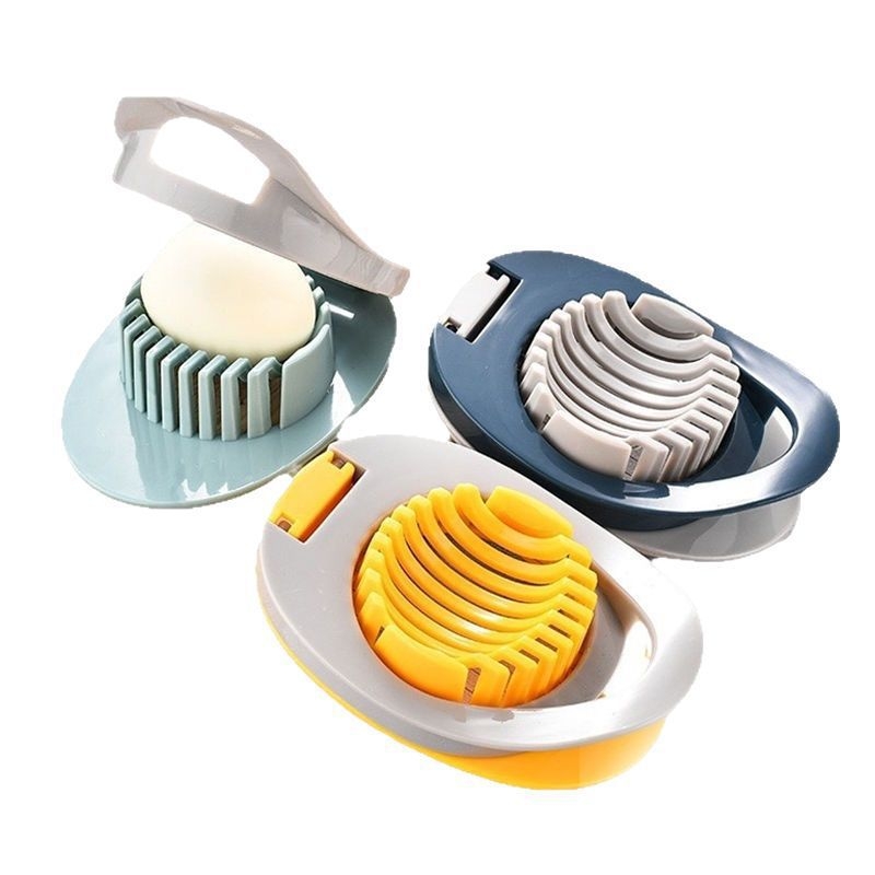 Separator multifuncțional pentru ouă și feliator, tăietor de ouă din plastic, ustensilă de bucătărie din oțel inoxidabil