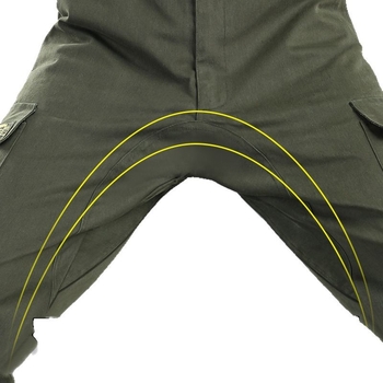 Pantaloni de lucru din bumbac, cu căptușeală suplimentară, croială dreaptă, durabili pentru sudură
