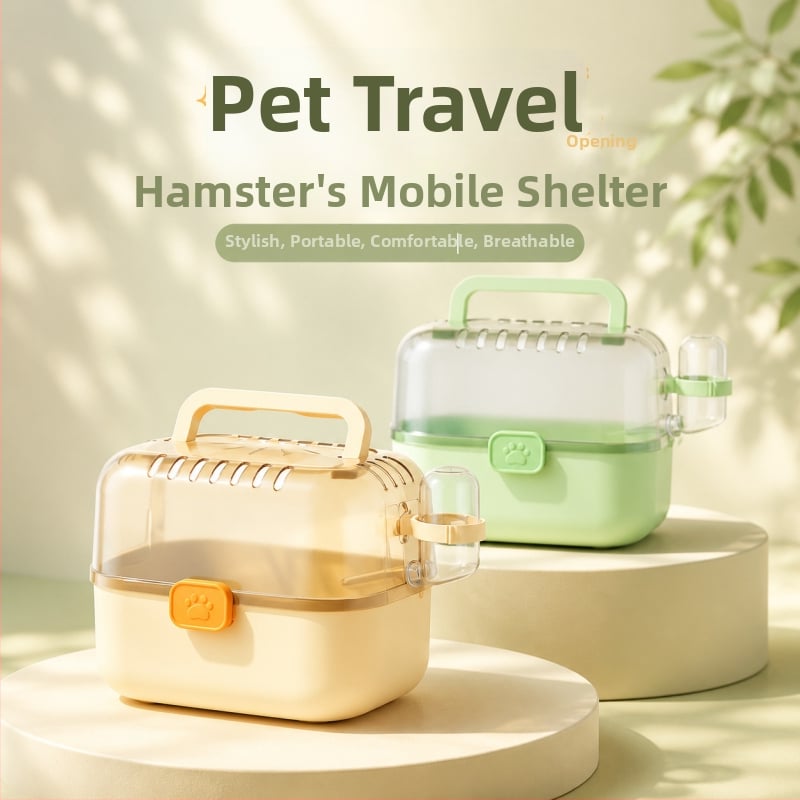 Cușcă transparentă portabilă pentru hamster, spațiu amplu pentru ieșiri în aer liber