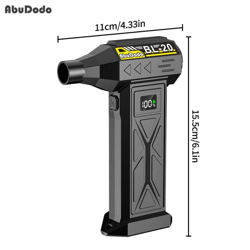 Ventilator portabil, puternic, cu eliminare praf, curățare zăpadă, alimentare USB și lampă de salvare LED.