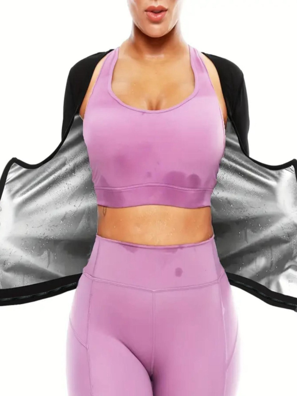 Top shapewear pentru femei cu fermoar, mâneci lungi și scurte, control al taliei și modelare a spatelui, pentru Yoga, alergare și fitness.