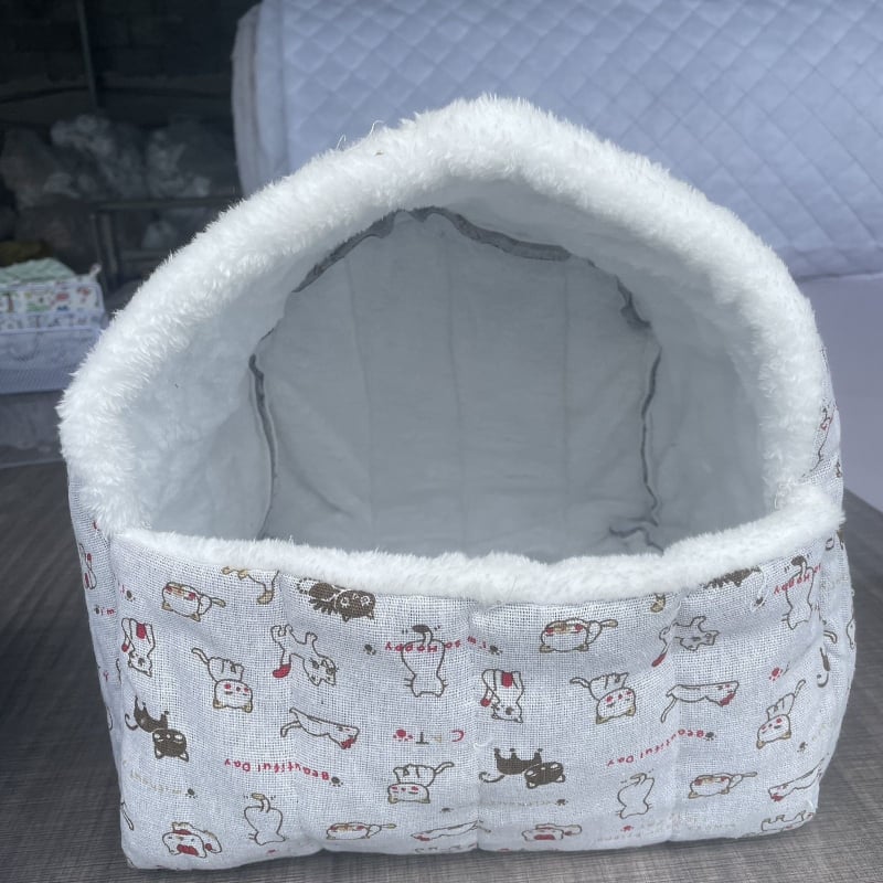 Cuib semiînchis pentru animale de dimensiuni mici: căsuțe pentru pisici și câini, cuiburi pentru iepuri, modele noi, calde pentru toate anotimpurile
